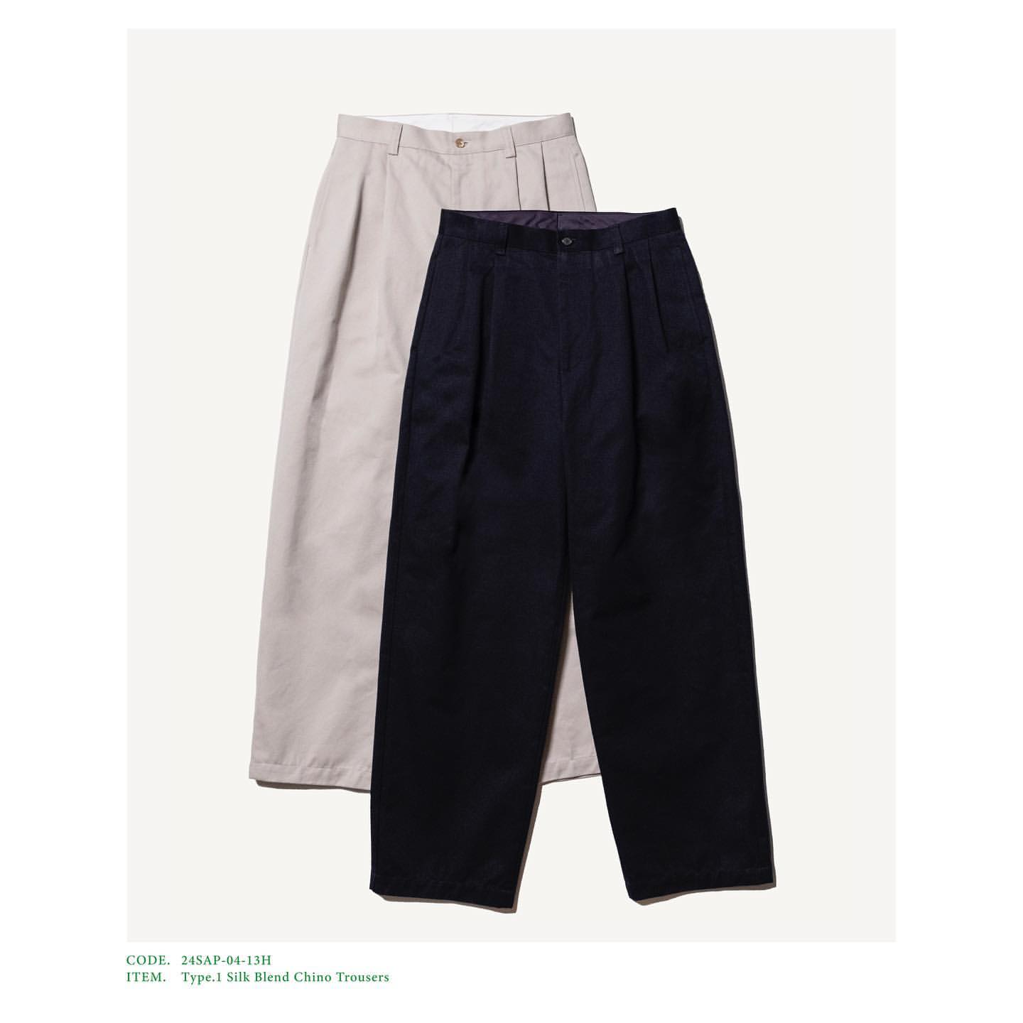 A.PRESSE 24SS Type.1 Silk Blend Chino Trousers – Vintage Concept Store