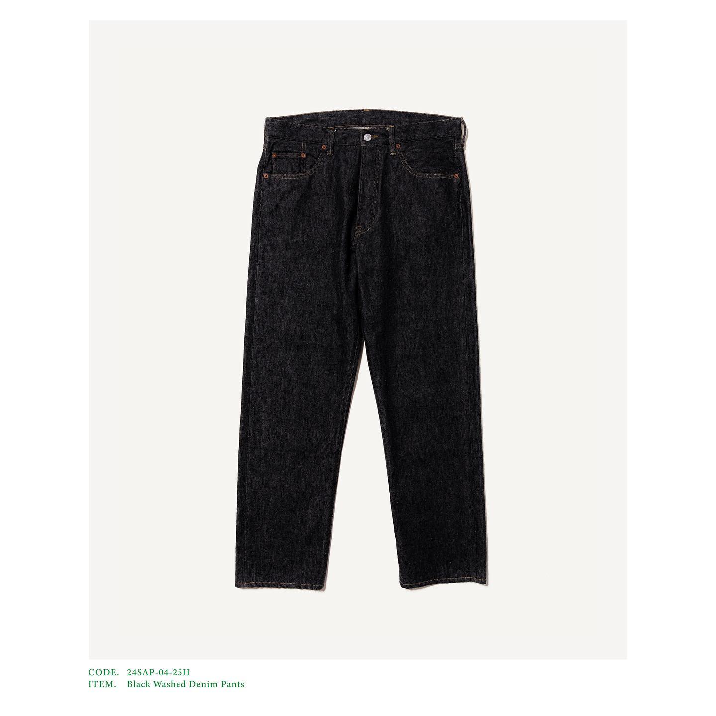 A.PRESSE 24SS Black Washed Denim Pants – Vintage Concept Store